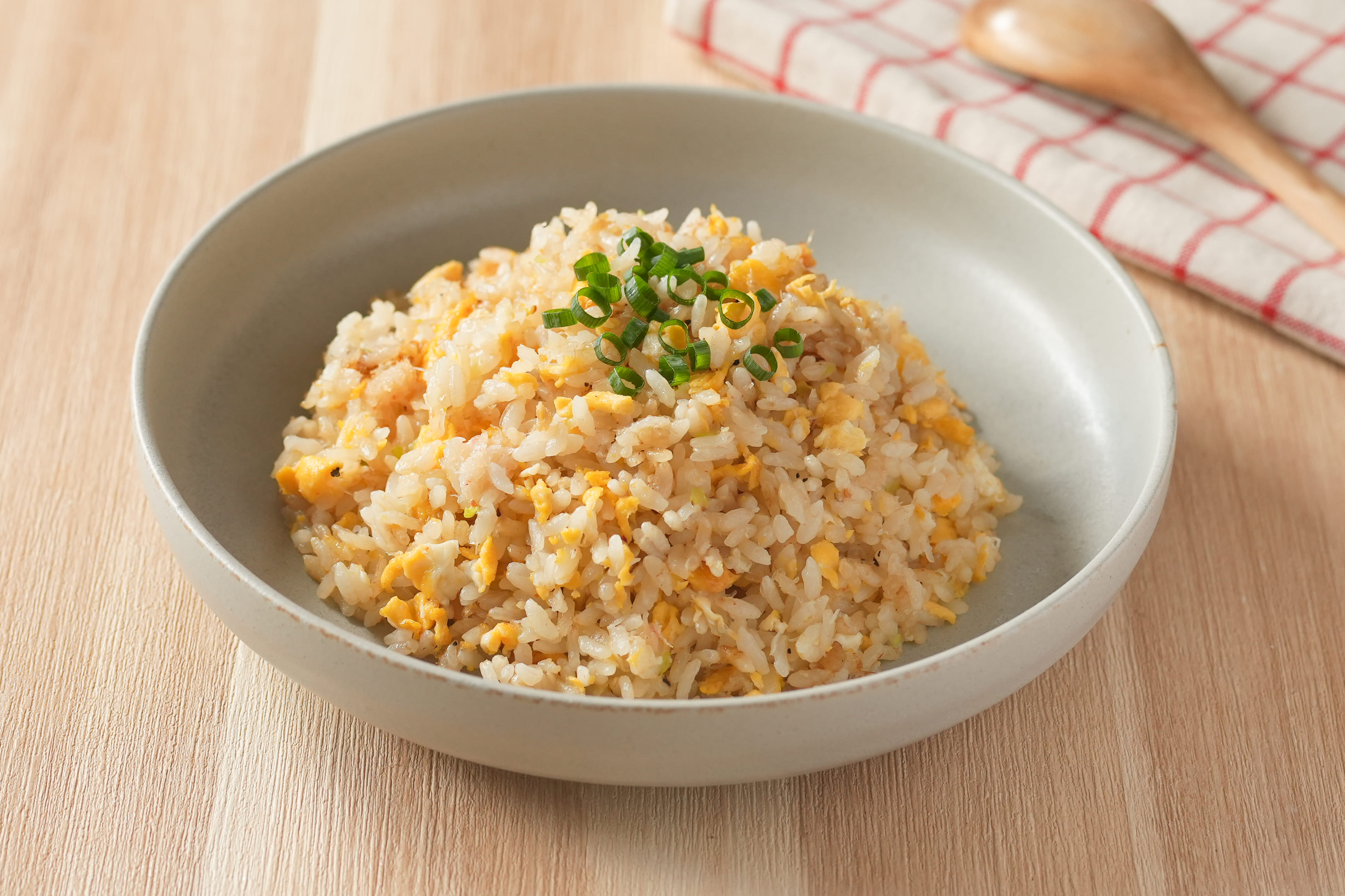 缶詰で簡単かにチャーハン